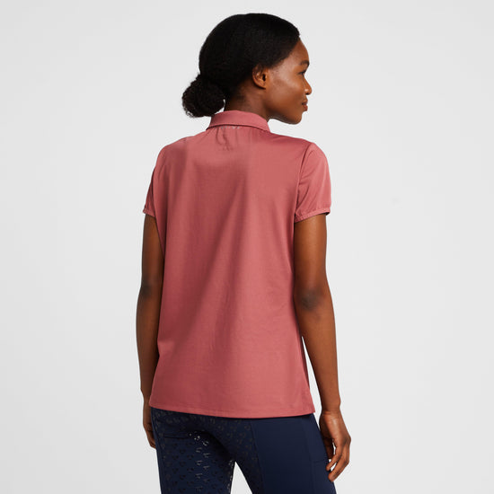 Womens Parson Tech Polo Shirt Dusky Pink