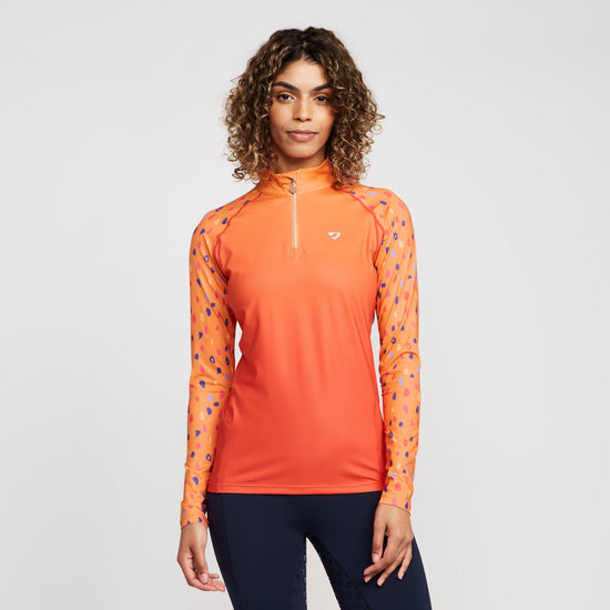 Womens Hyde Park Cross Country Shirt Orange Spot
