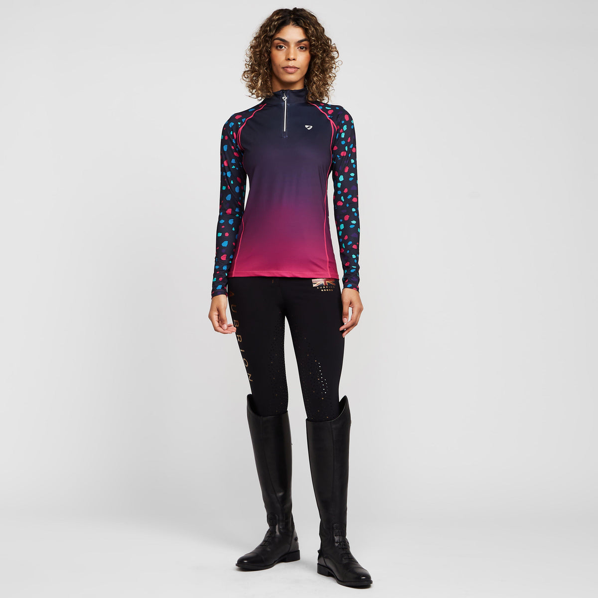 Womens Hyde Park Cross Country Shirt Pink Spot