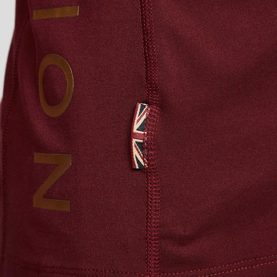 Womens Team Sleeveless Base Layer Burgundy