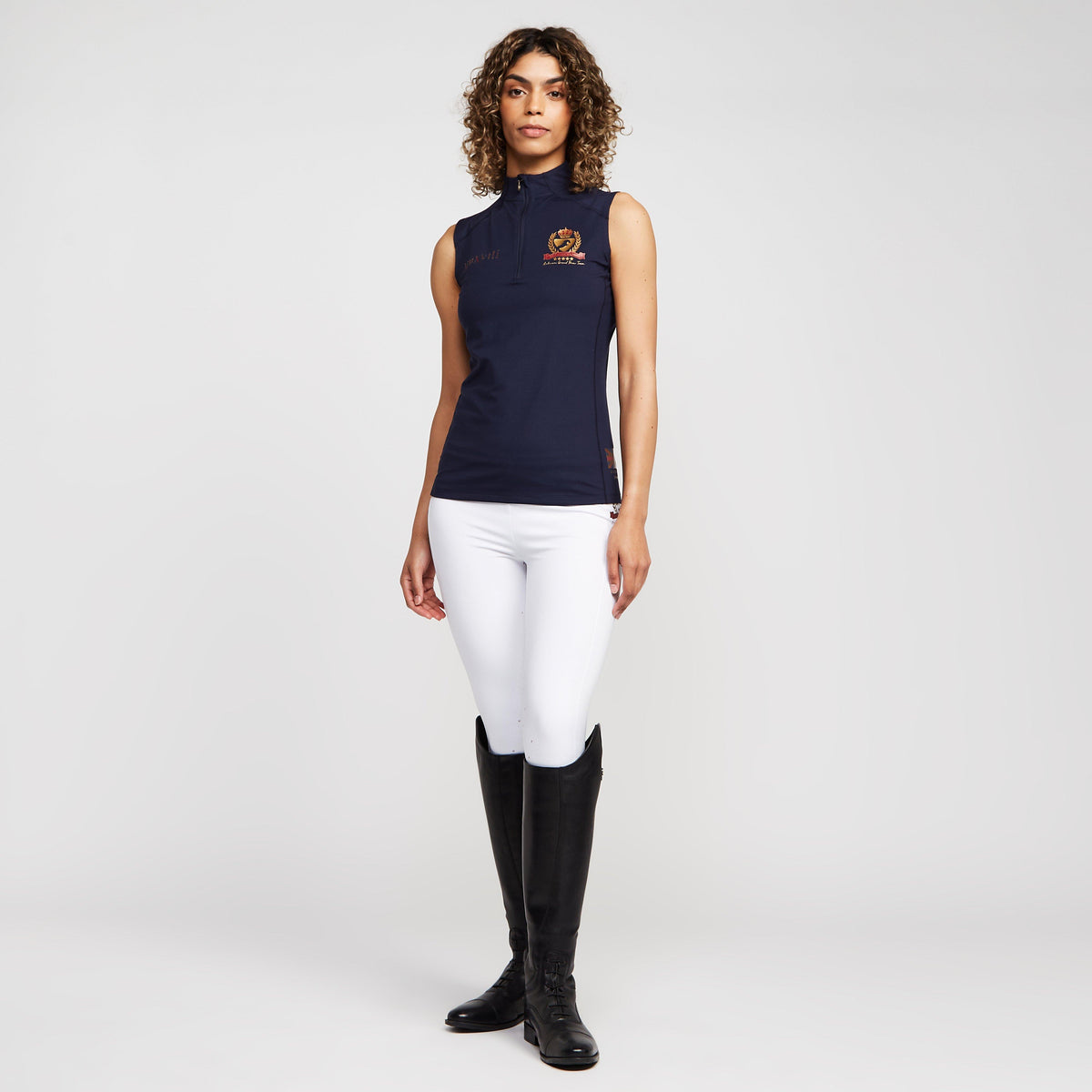 Womens Team Sleeveless Base Layer Navy