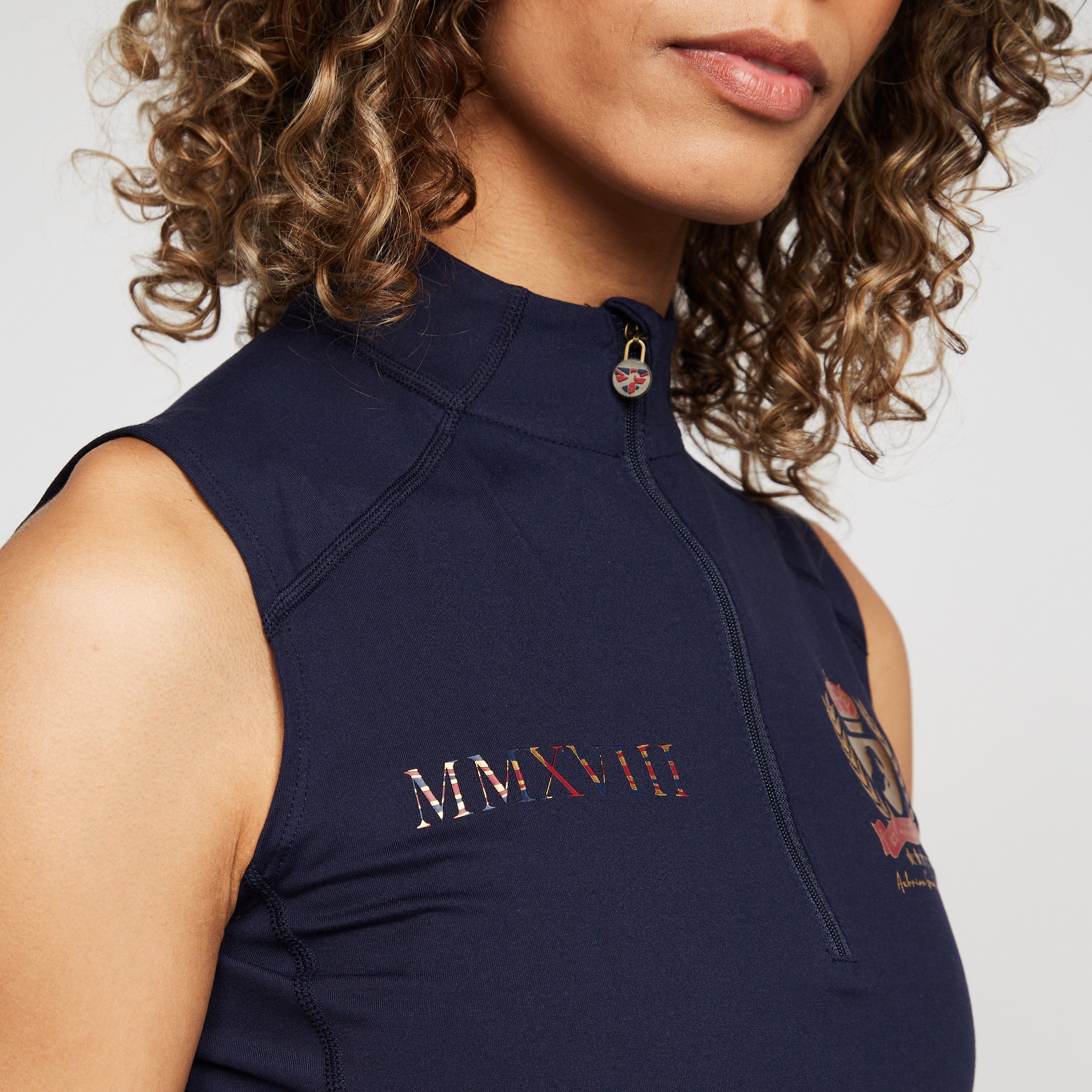 Womens Team Sleeveless Base Layer Navy