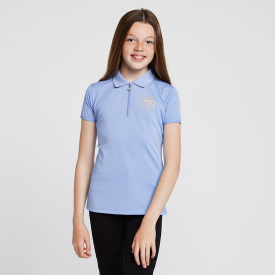 Childs Parsons Tech Polo Shirt Sky Blue