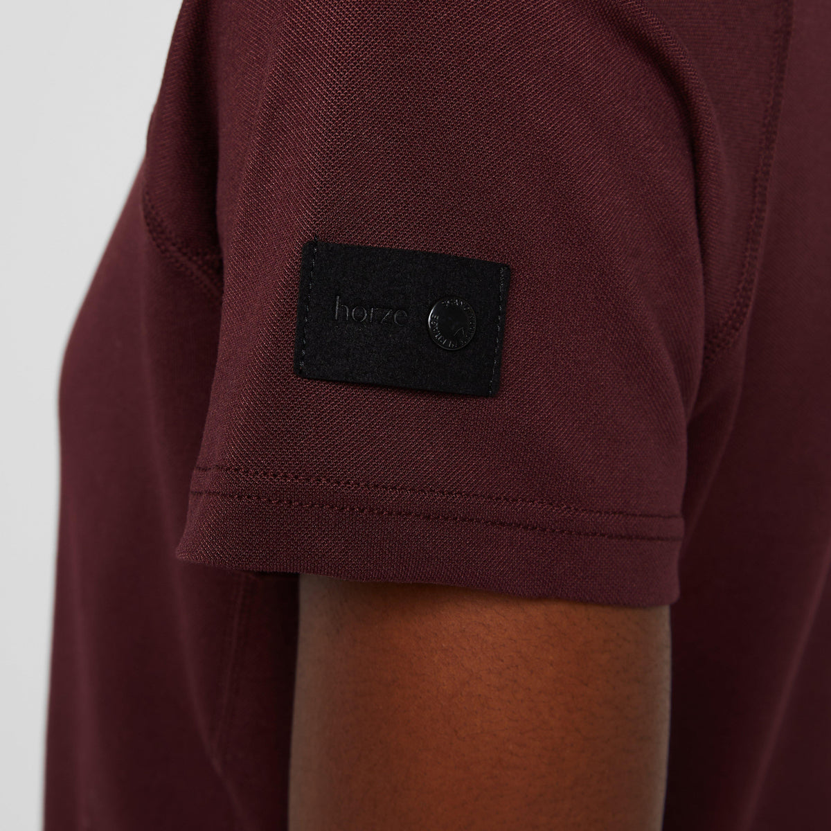 Womens Tiana Pique Short Sleeve Polo Shirt Burgundy Red Mahogany