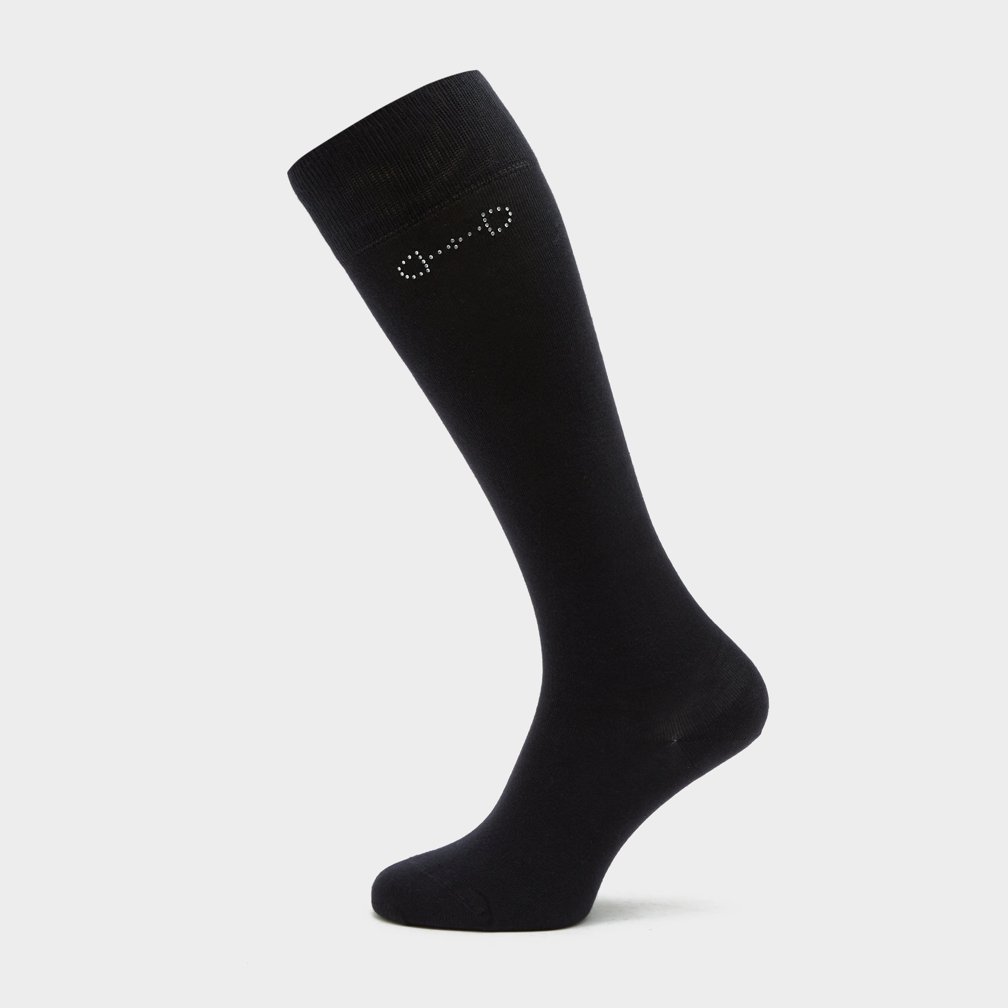 Womens Crystal Detail Knee Socks Dark Navy