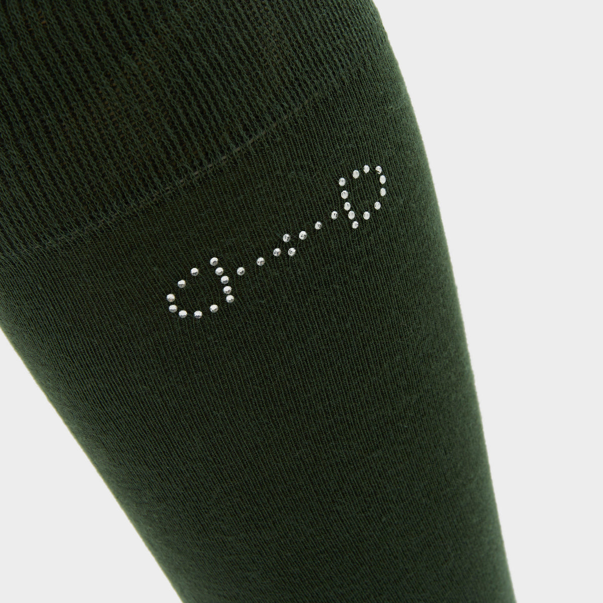 Womens Crystal Detail Knee Socks Mountain View Green