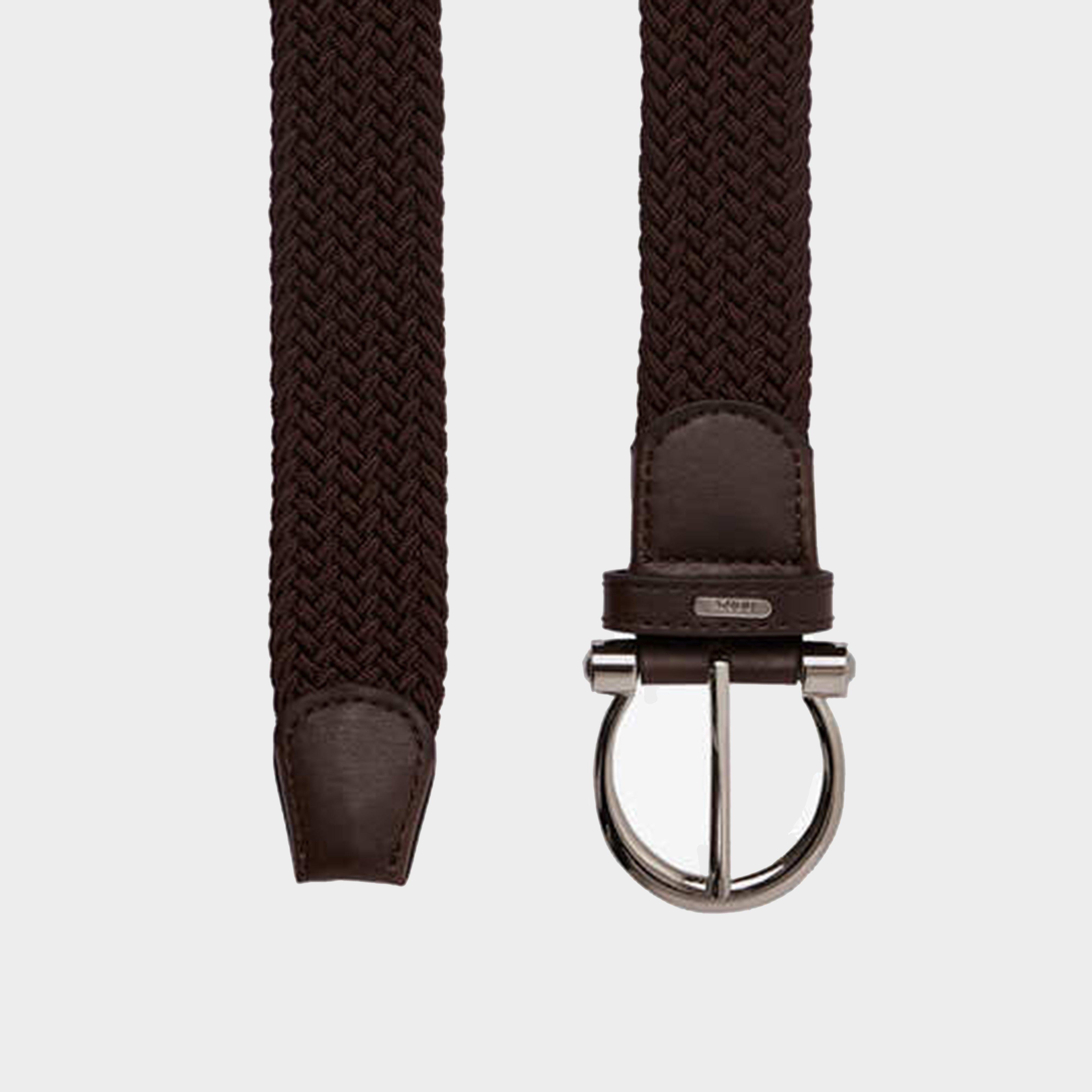 Womens Yara Stretch Belt Burgundy Red Mahogany