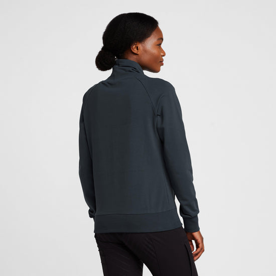 Womens Organic Remy Cotton Sweatshirt Obscure Night Blue