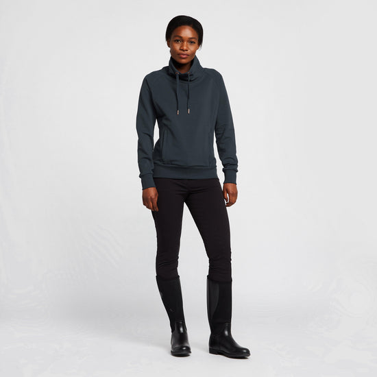 Womens Organic Remy Cotton Sweatshirt Obscure Night Blue