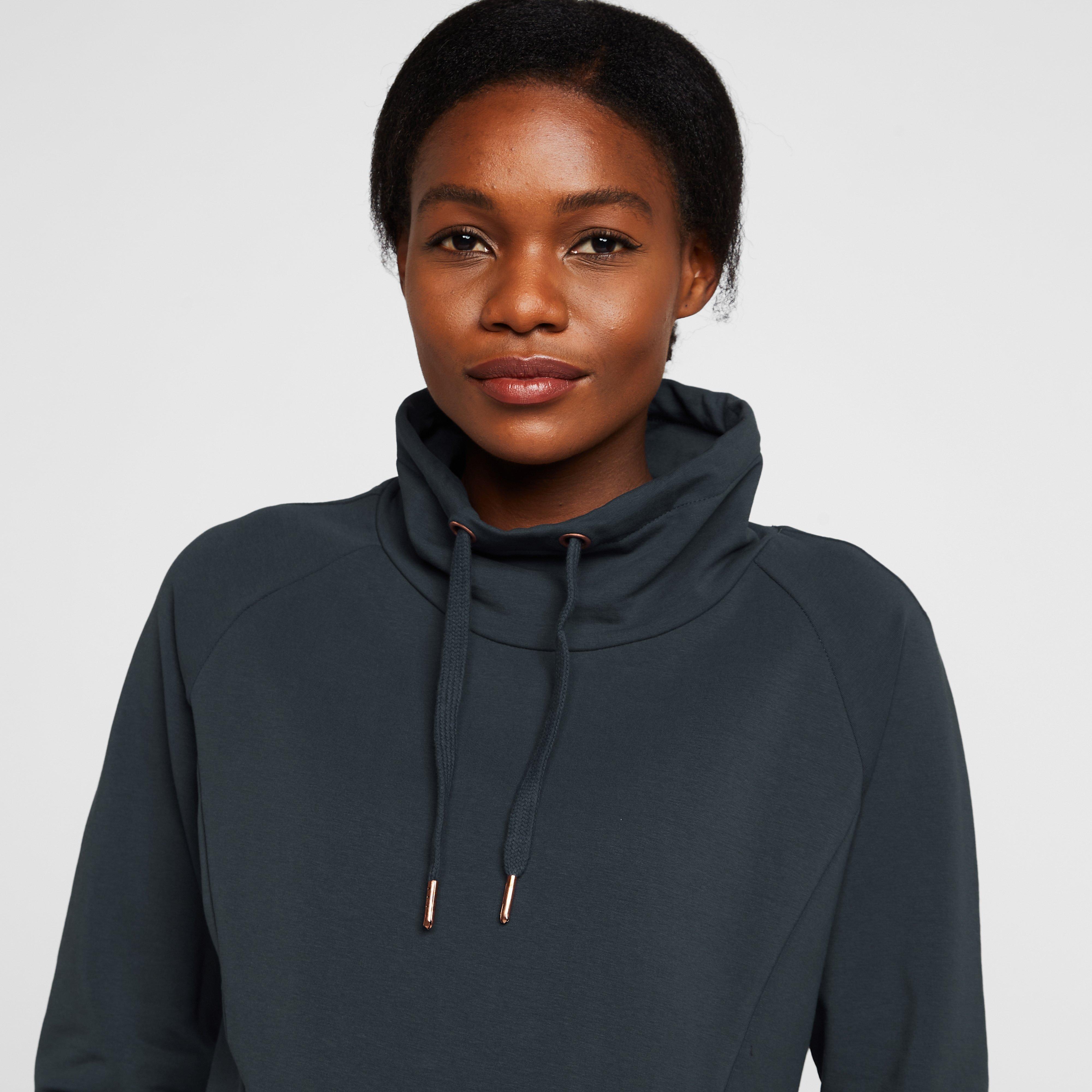 Womens Organic Remy Cotton Sweatshirt Obscure Night Blue