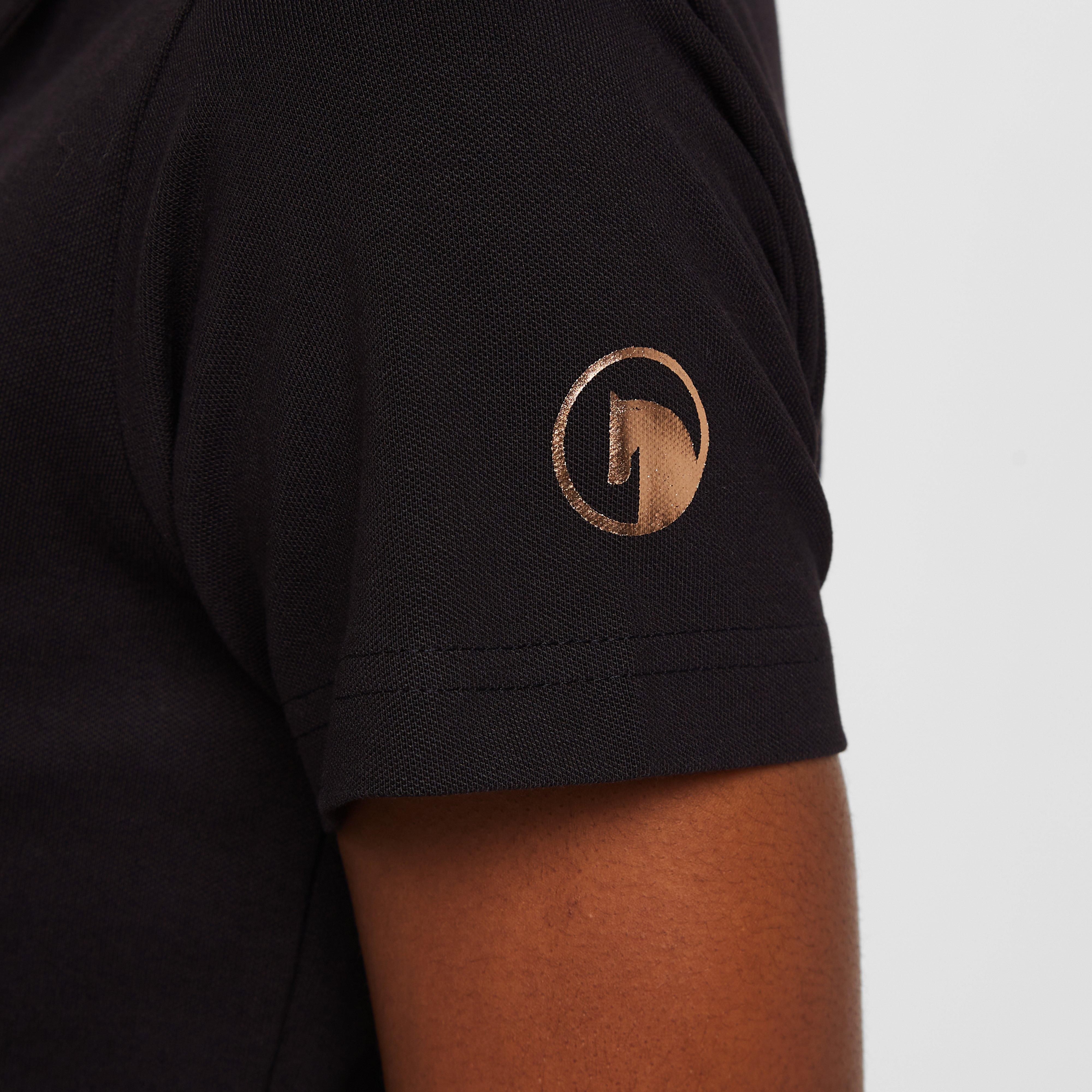 Womens Organic Lia Cotton Polo Shirt Black