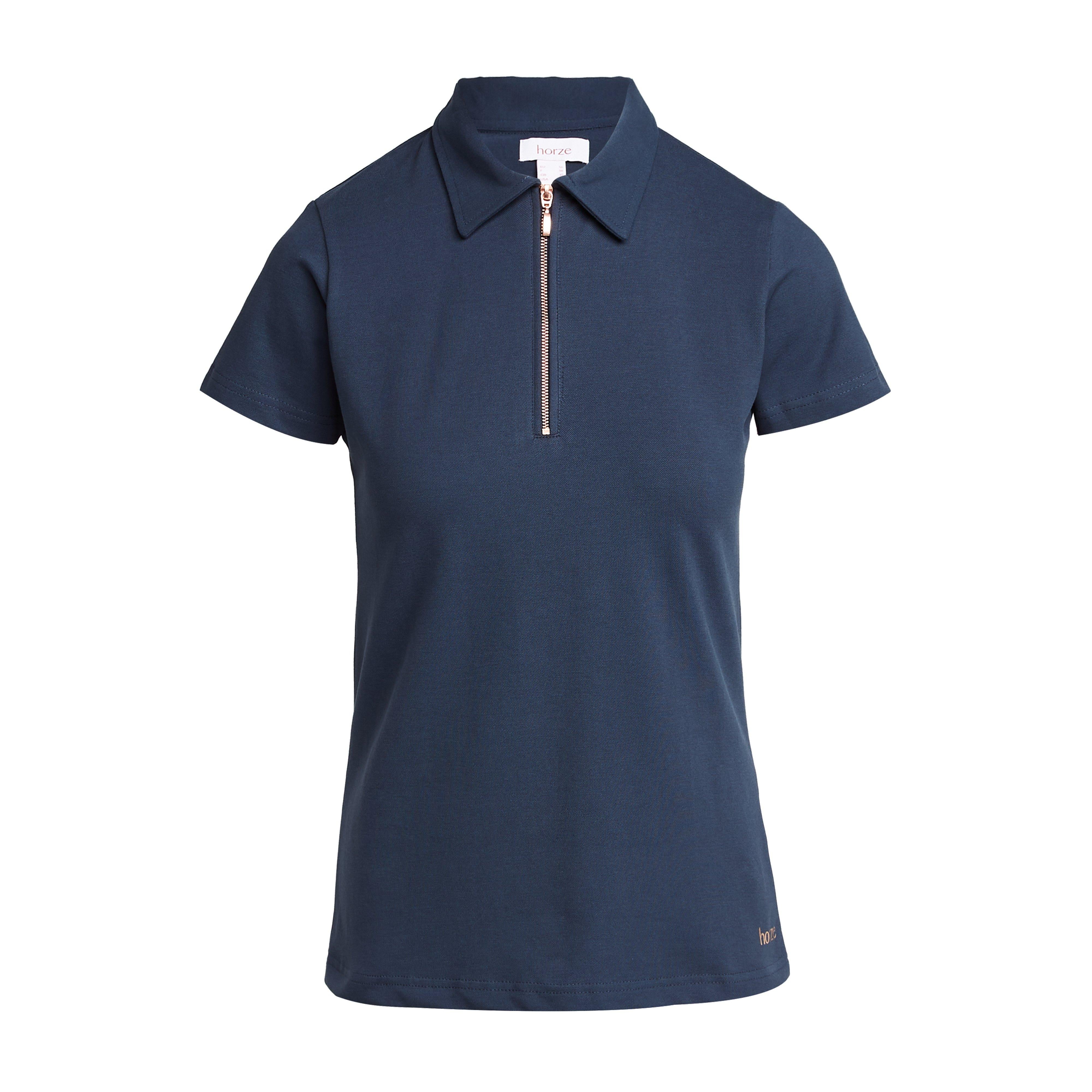 Womens Lia Organic Cotton Polo Shirt Obscure Night Blue