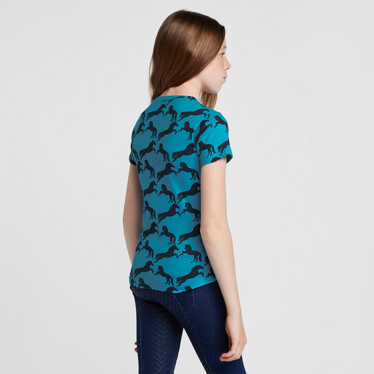 Childs Organic Micky Printed Cotton T-Shirt Hawaiian Blue