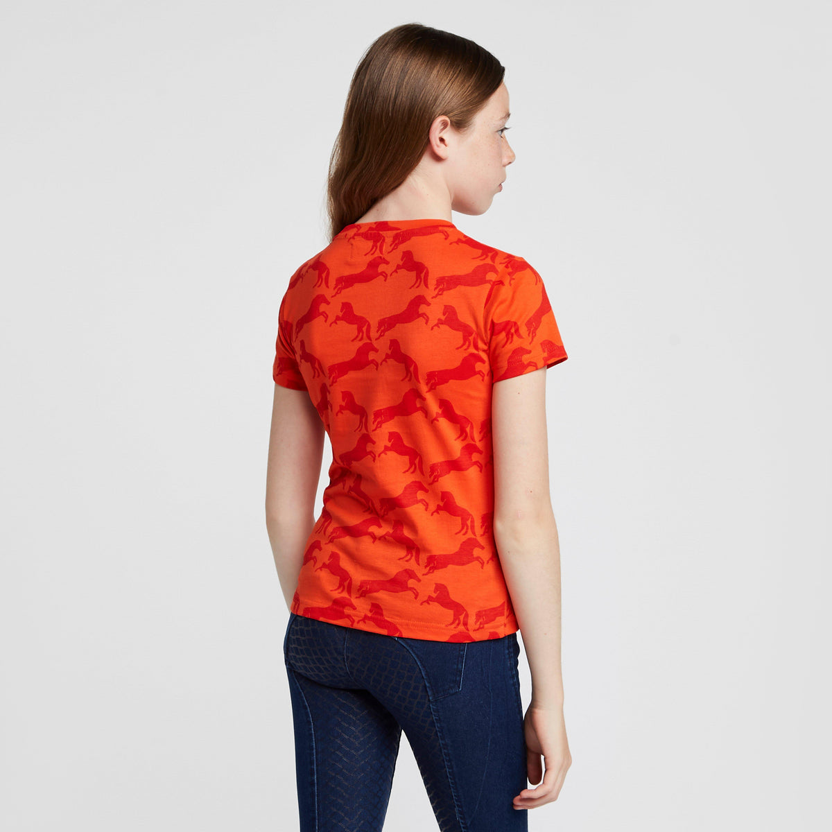 Childs Organic Micky Printed Cotton T-Shirt Mandarine Orange