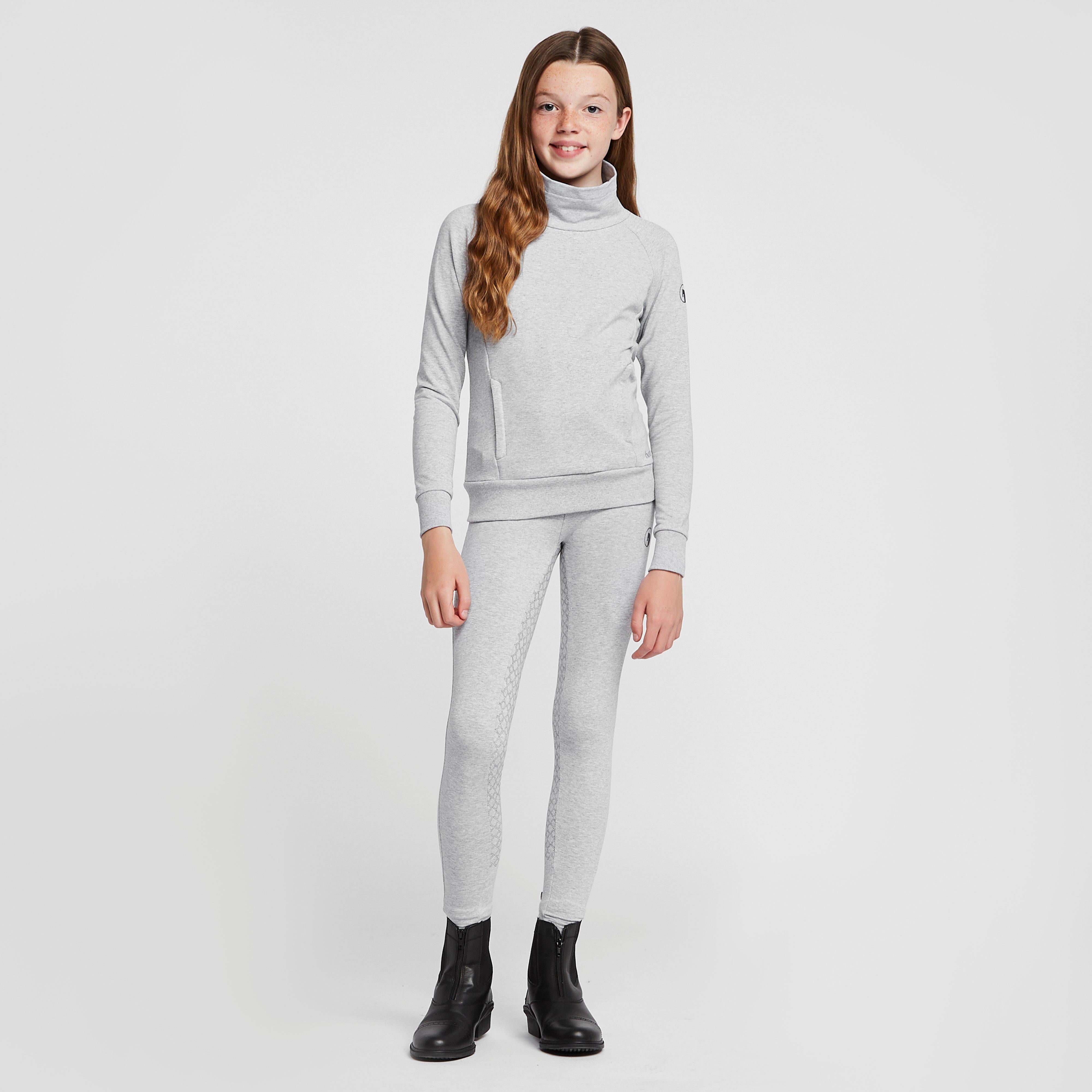 Childs Organic Emmie Cotton Silicone Full Seat Riding Tights Ash Grey