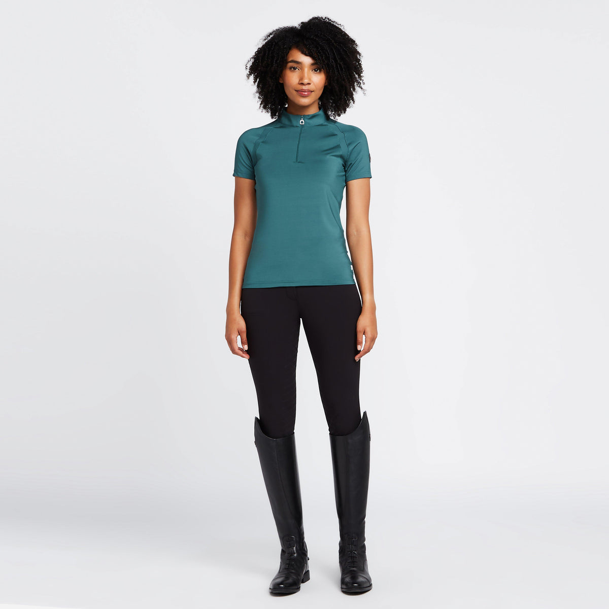 Womens Mia Short Sleeved Training Shirt Storm Green