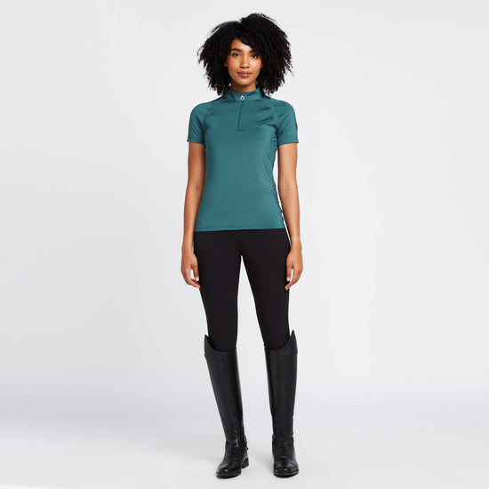 Womens Mia Short Sleeved Training Shirt Storm Green