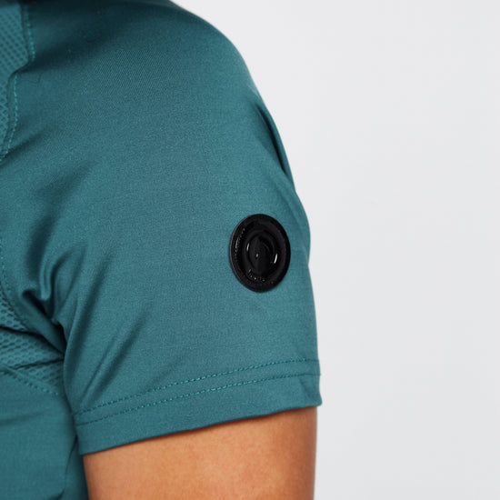 Womens Mia Short Sleeved Training Shirt Storm Green