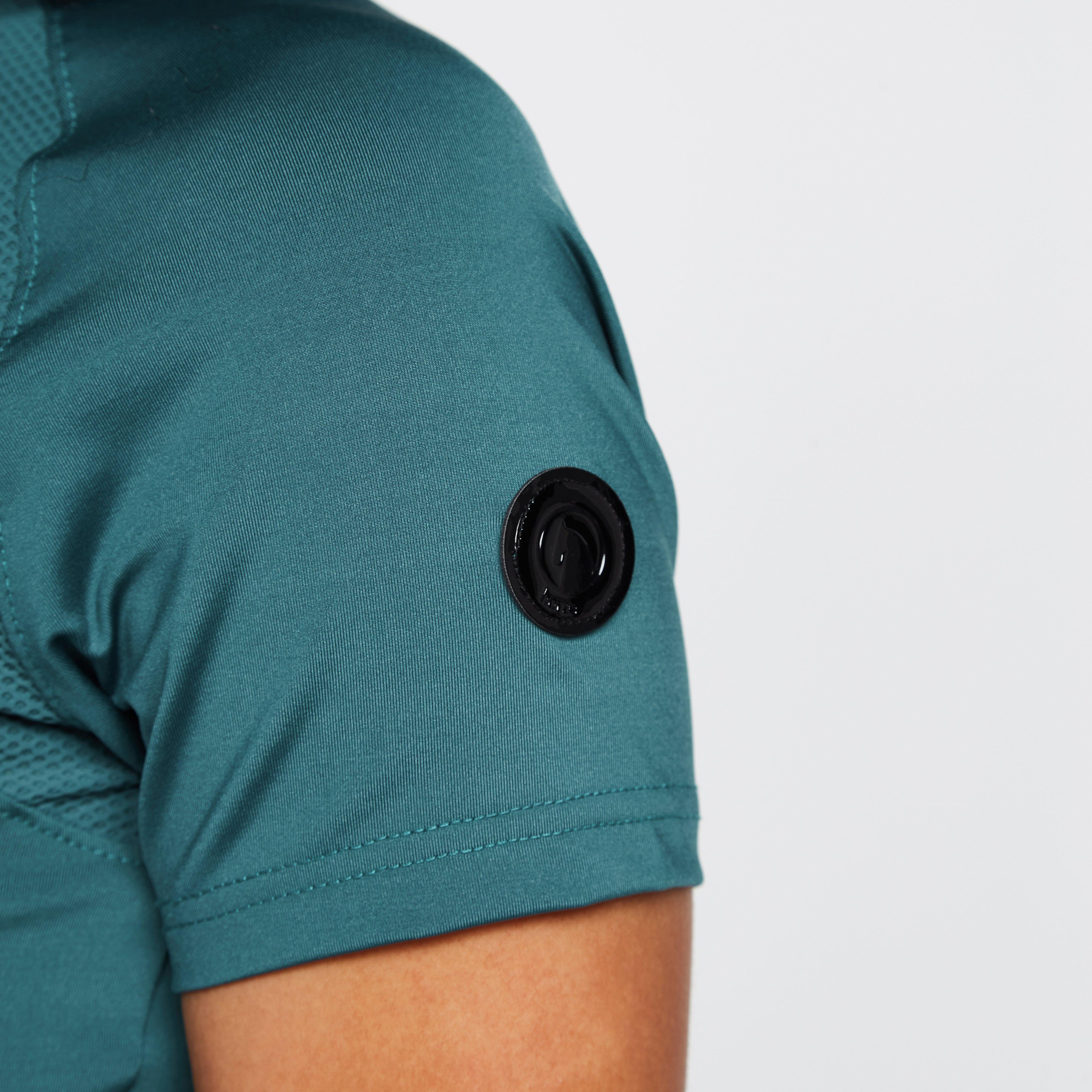 Womens Mia Short Sleeved Training Shirt Storm Green