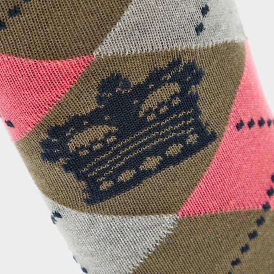 Argyle Socks Oil Green