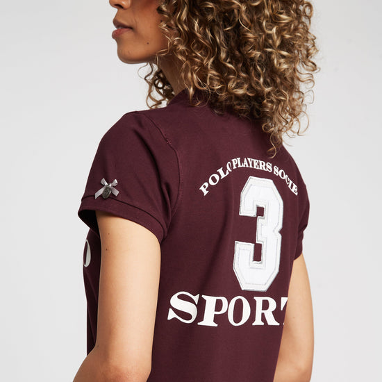 Womens Favouritas EQ Polo Shirt Deep Berry Red