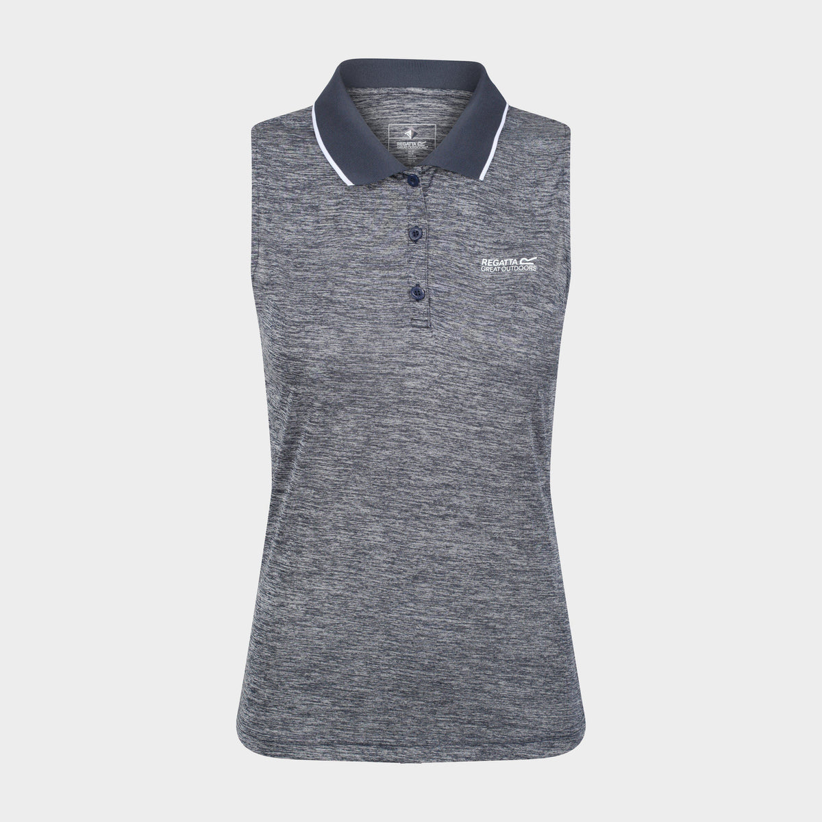 Womens Tima II Sleeveless Polo Shirt Navy