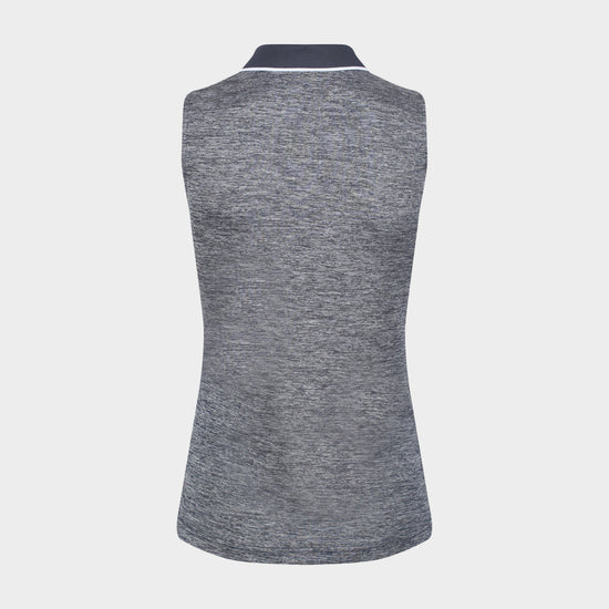 Womens Tima II Sleeveless Polo Shirt Navy