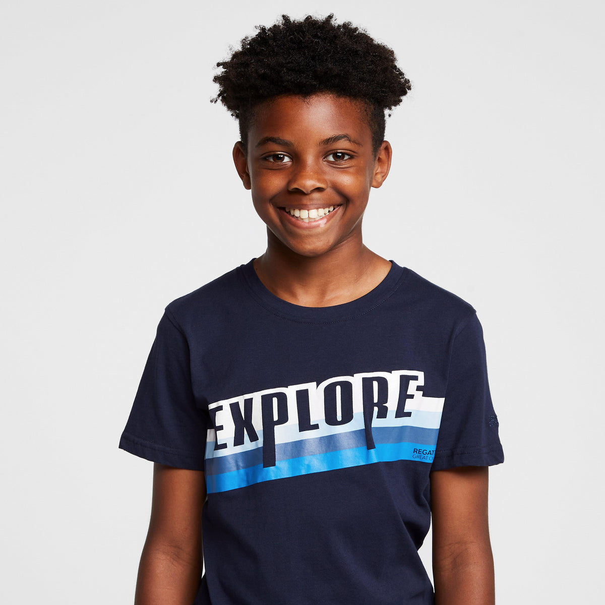 Childs Bosley V T-Shirt Navy Explore