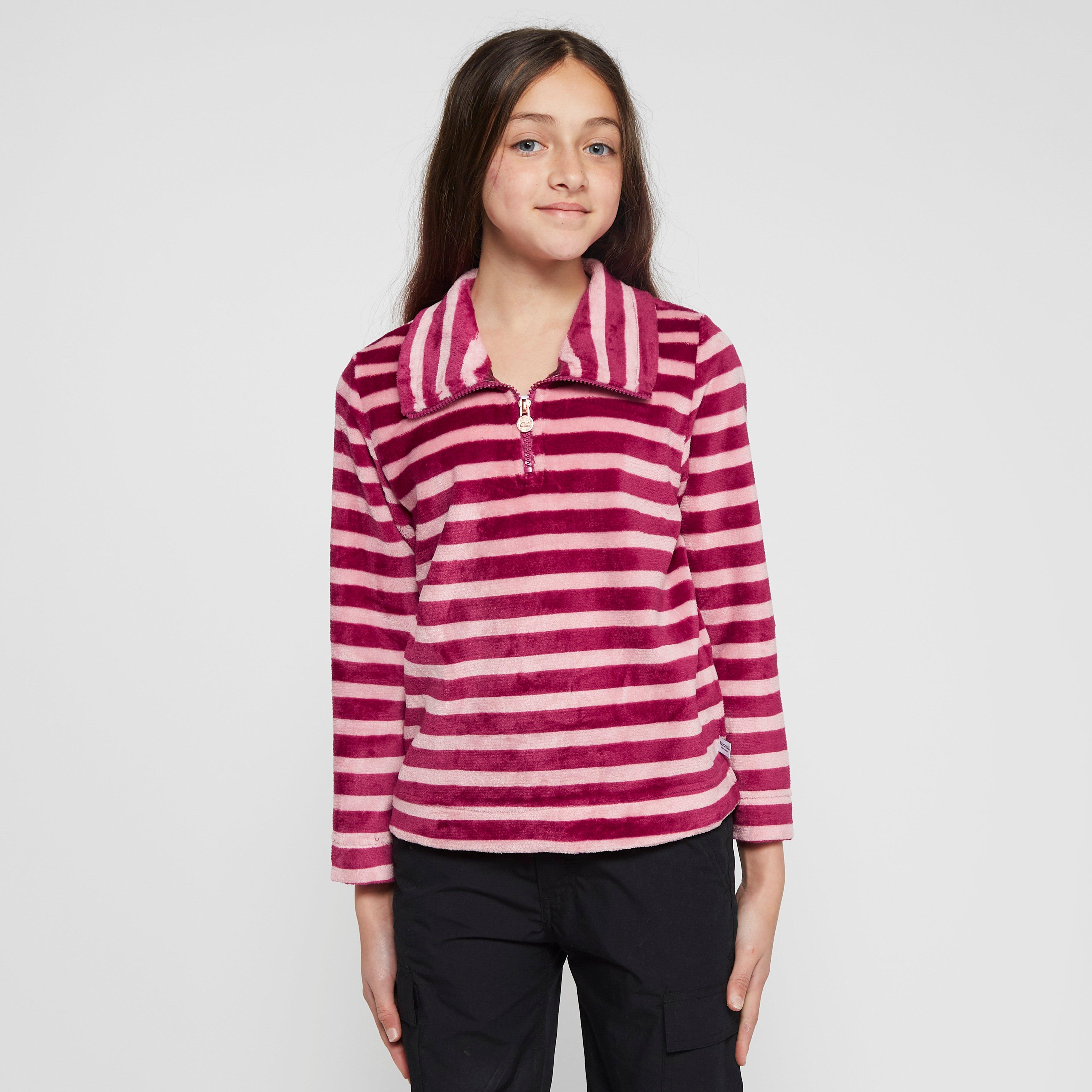 Kids Kamailie Half Zip Fleece Raspberry Radiance Stripe