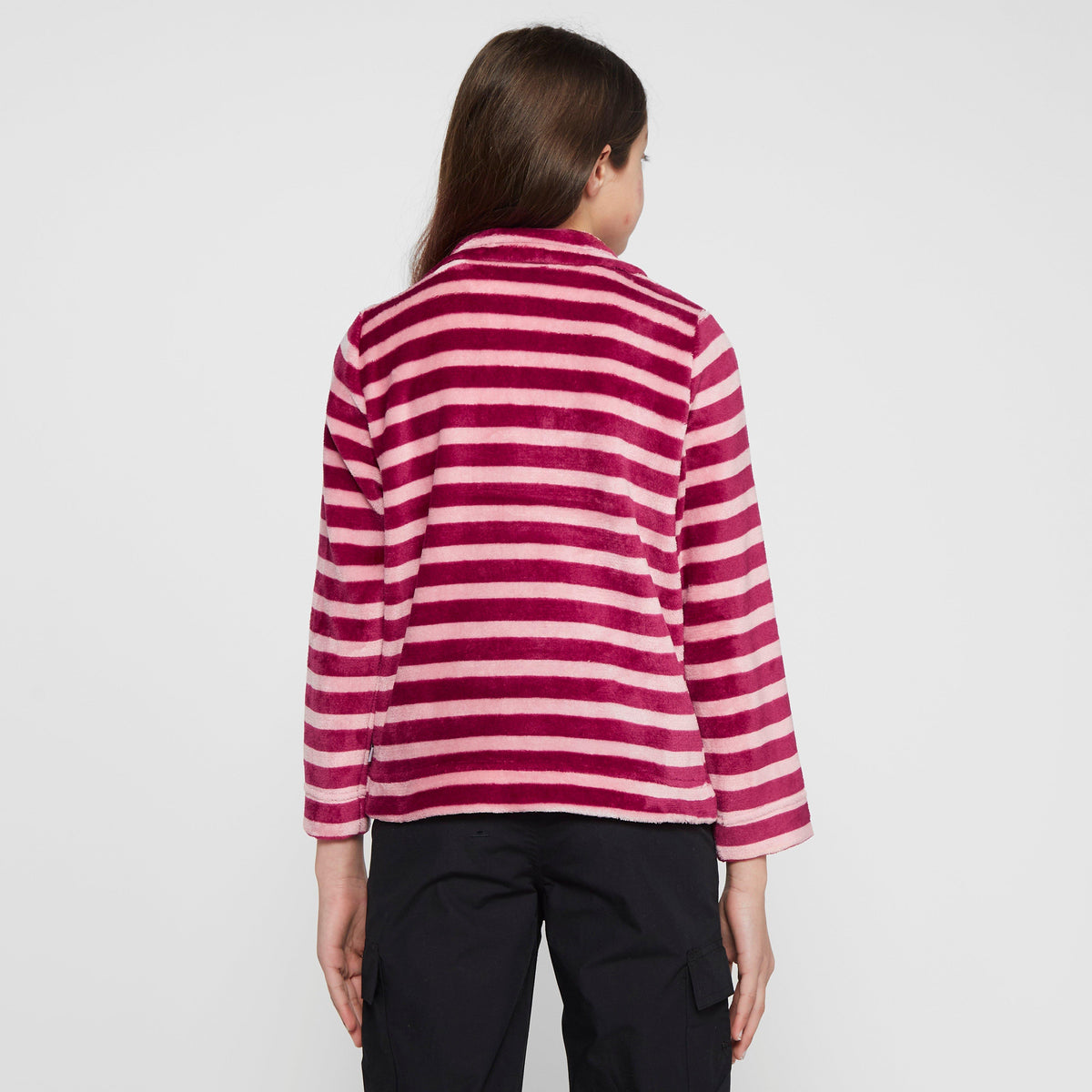 Kids Kamailie Half Zip Fleece Raspberry Radiance Stripe
