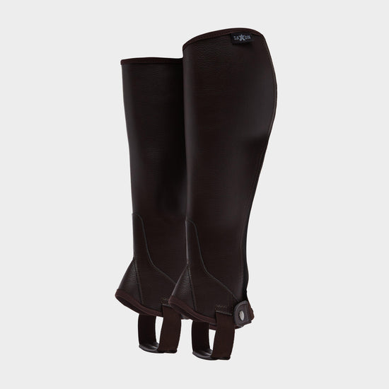 Adults Equileather Half Chaps Brown