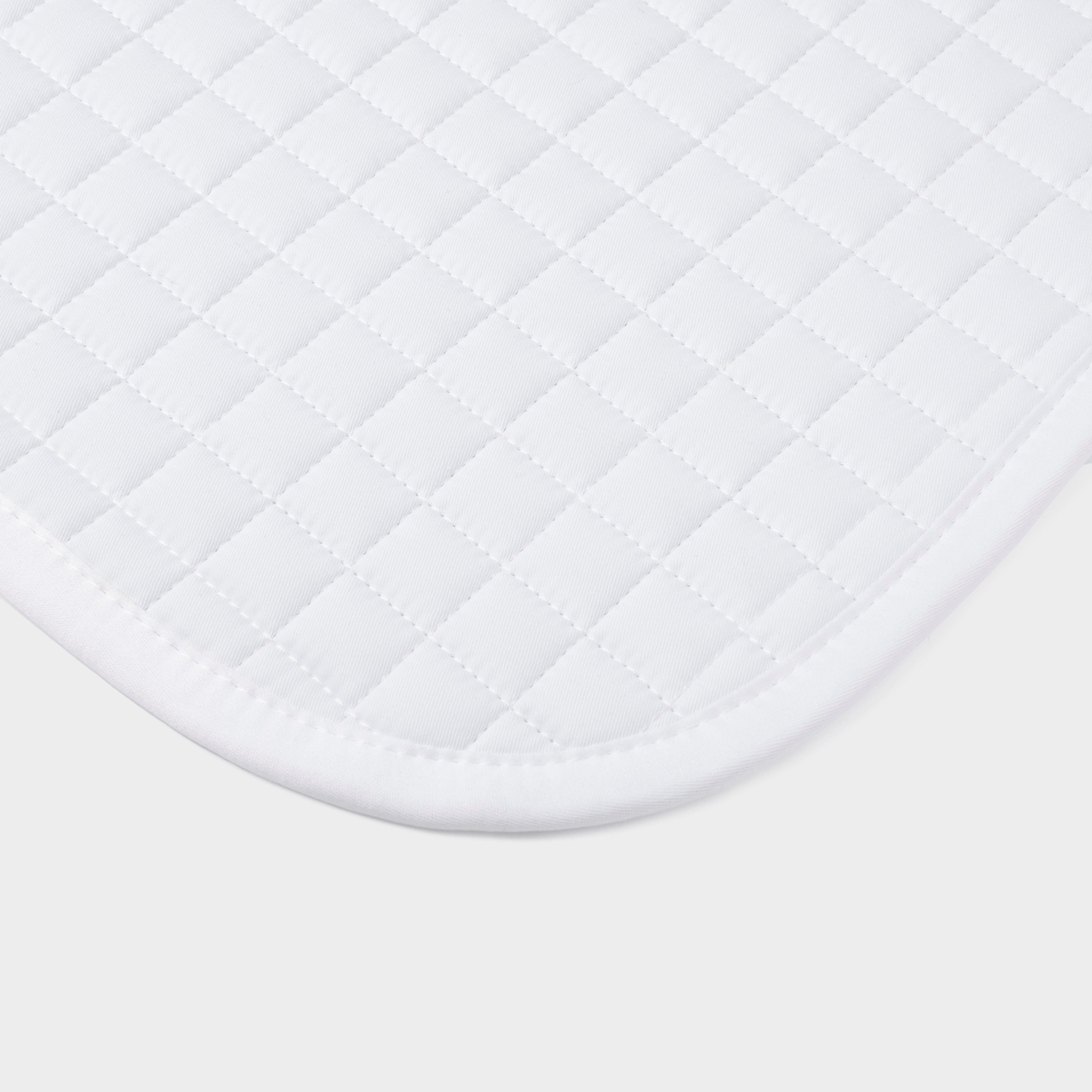 Cotton Dressage Saddle Pad White