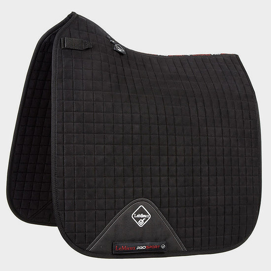 ProSport Suede Dressage Square Saddle Pad Black