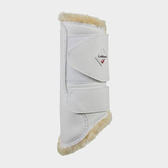 Fleece Lined Brushing Boots White