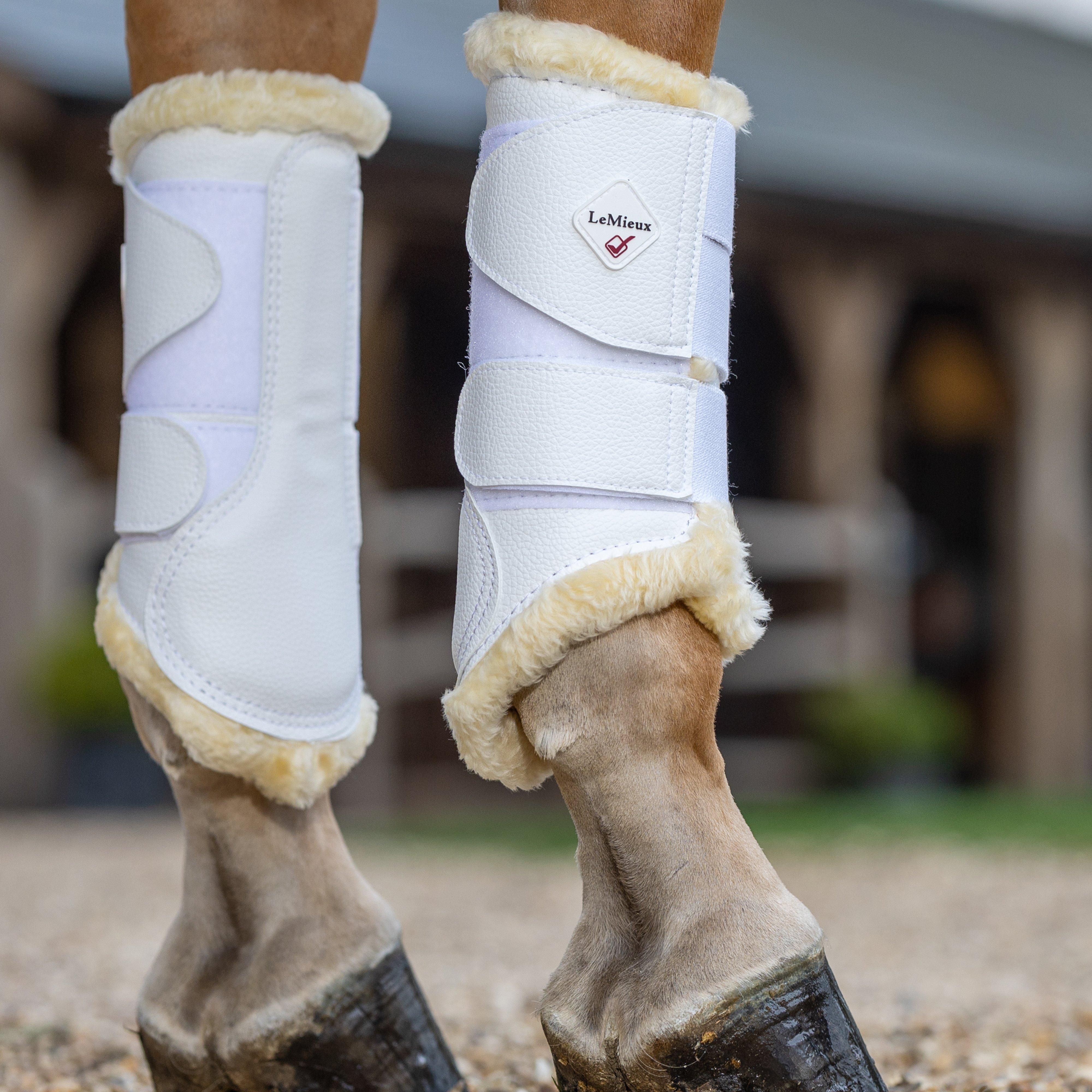 Fleece Lined Brushing Boots White