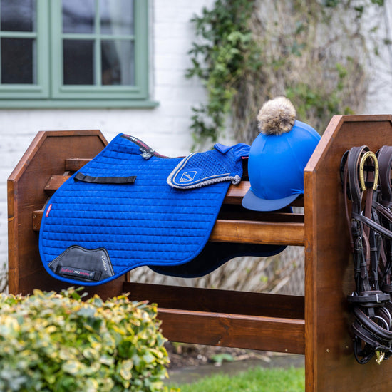 ProSport Suede GP Square Saddle Pad Benetton Blue