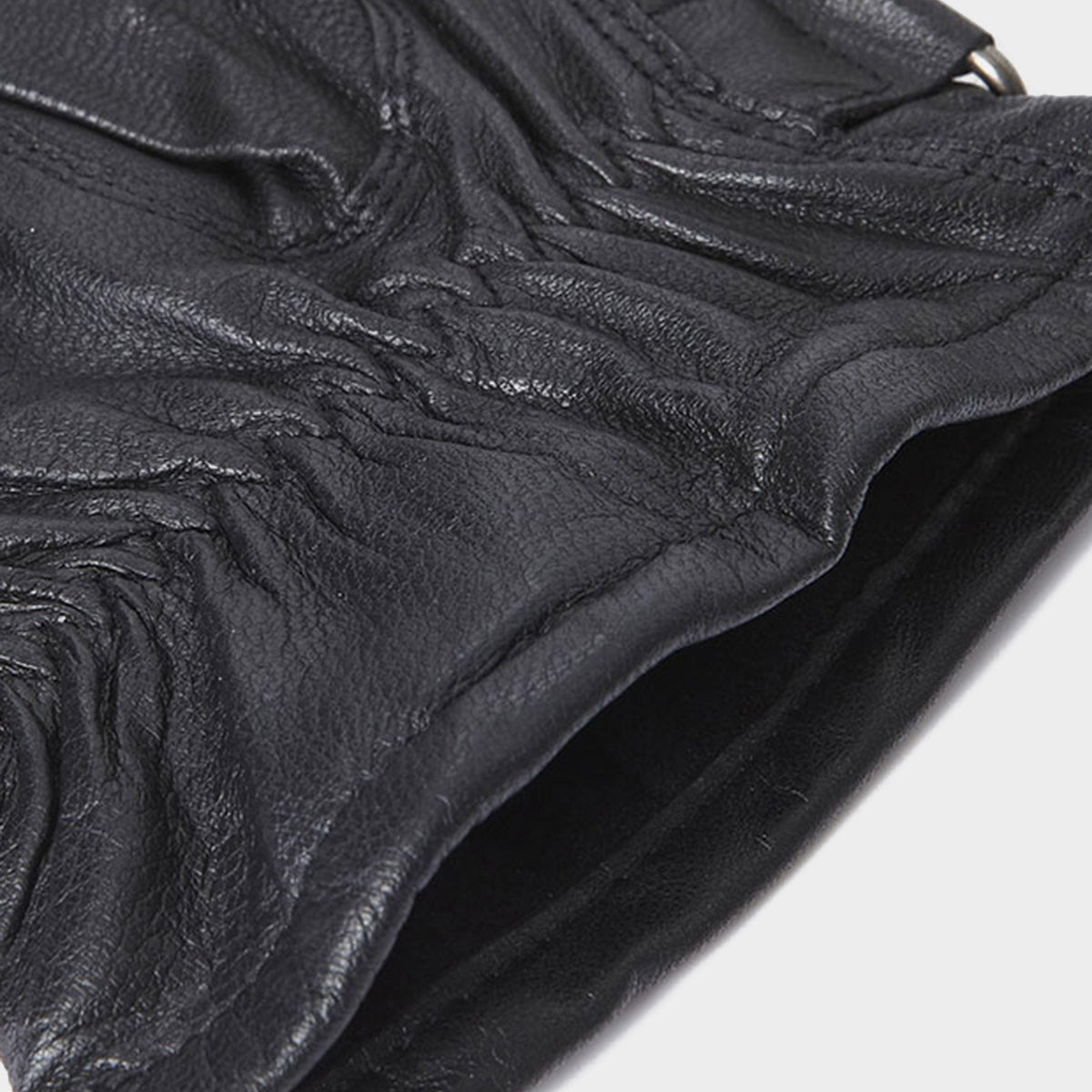 Adults Insulated Burnished Leather Gloves Black