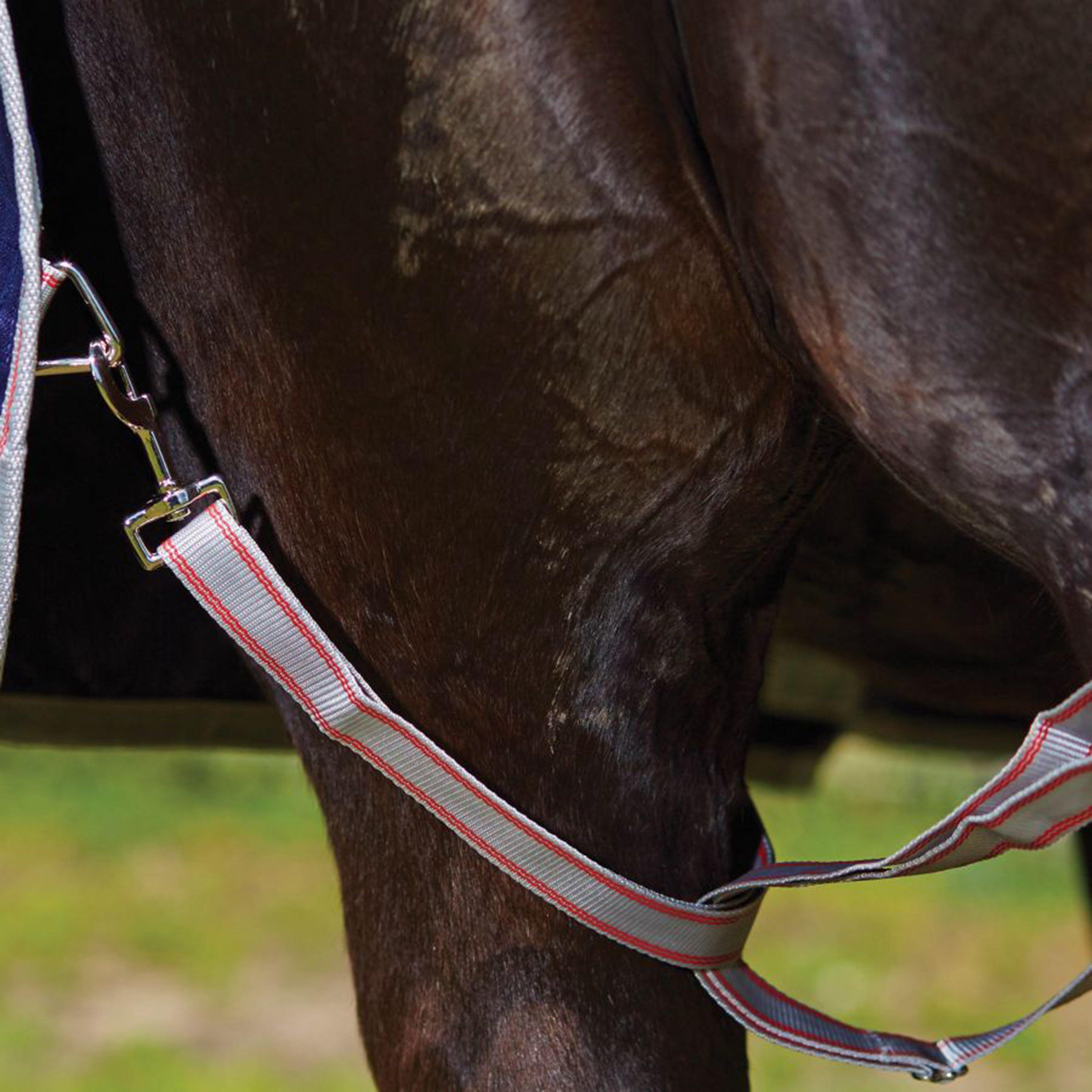 ComFiTec Essential 220g Medium Weight Standard Neck Turnout Rug Navy/Silver