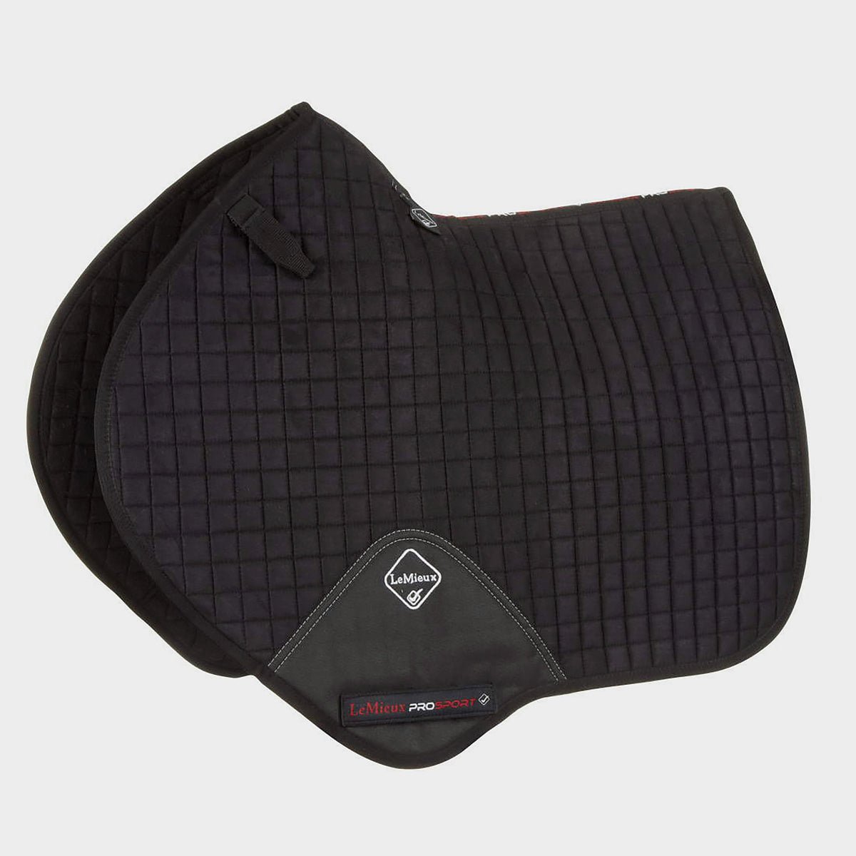 ProSport Suede Close Contact Square Saddle Pad Black