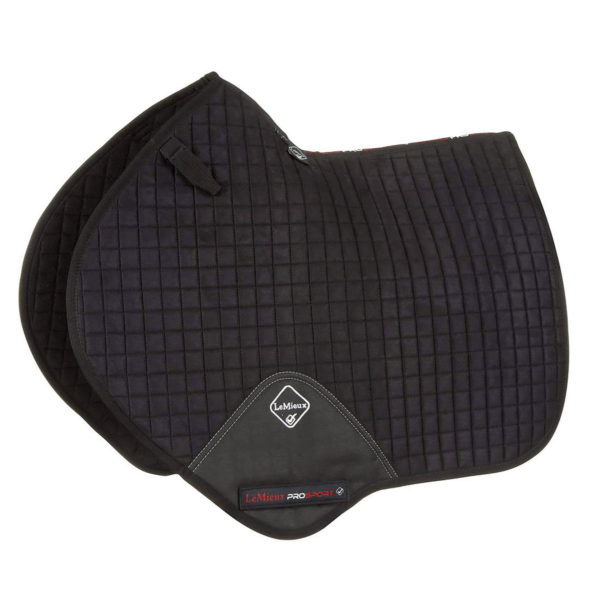 ProSport Suede Close Contact Square Saddle Pad Black