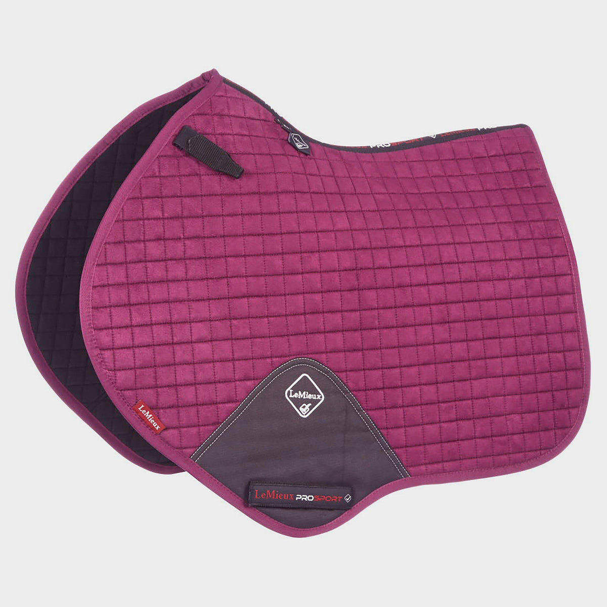 ProSport Suede Close Contact Square Saddle Pad Plum