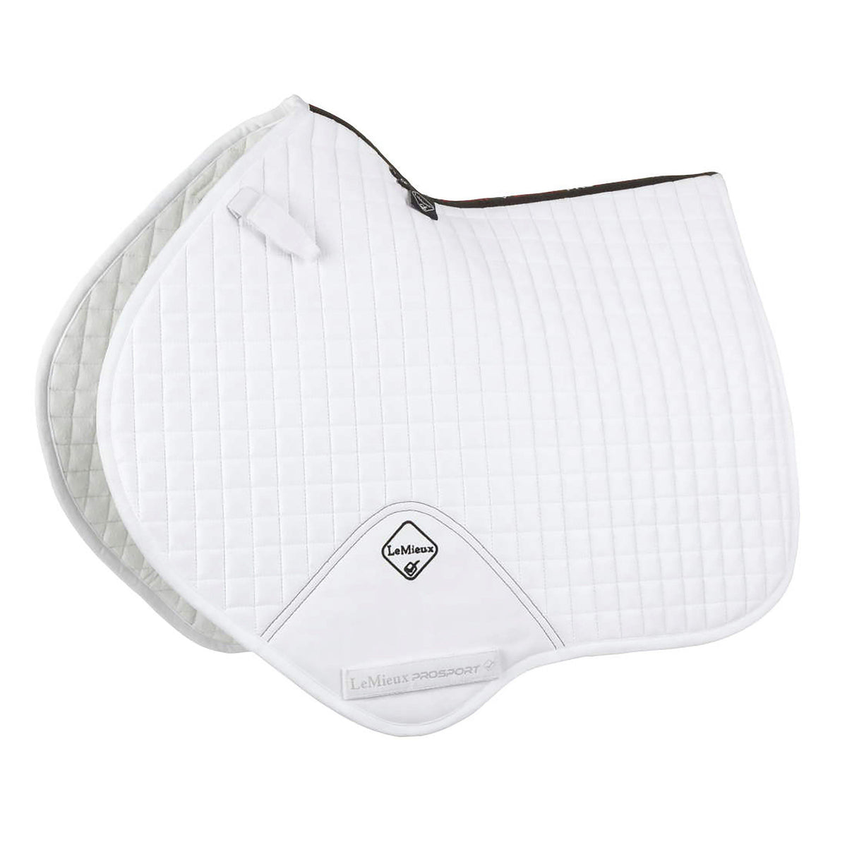 ProSport Suede Close Contact Square Saddle Pad White
