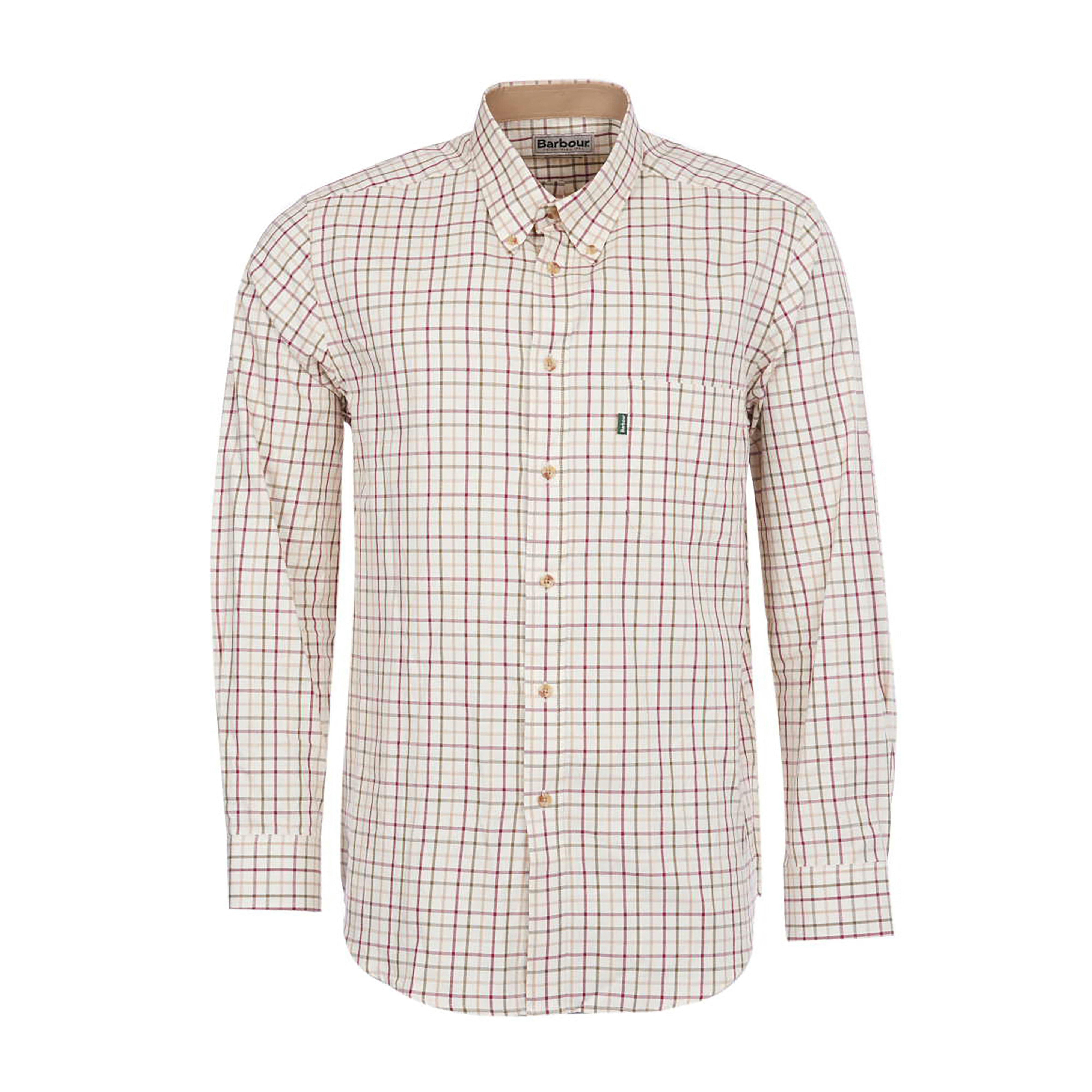 Mens Sporting Tattersall Shirt Red/Khaki