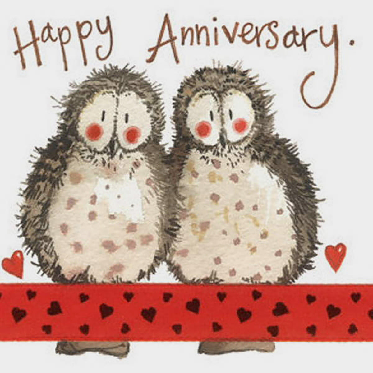 Little Sparkle Card Anniversary Owls