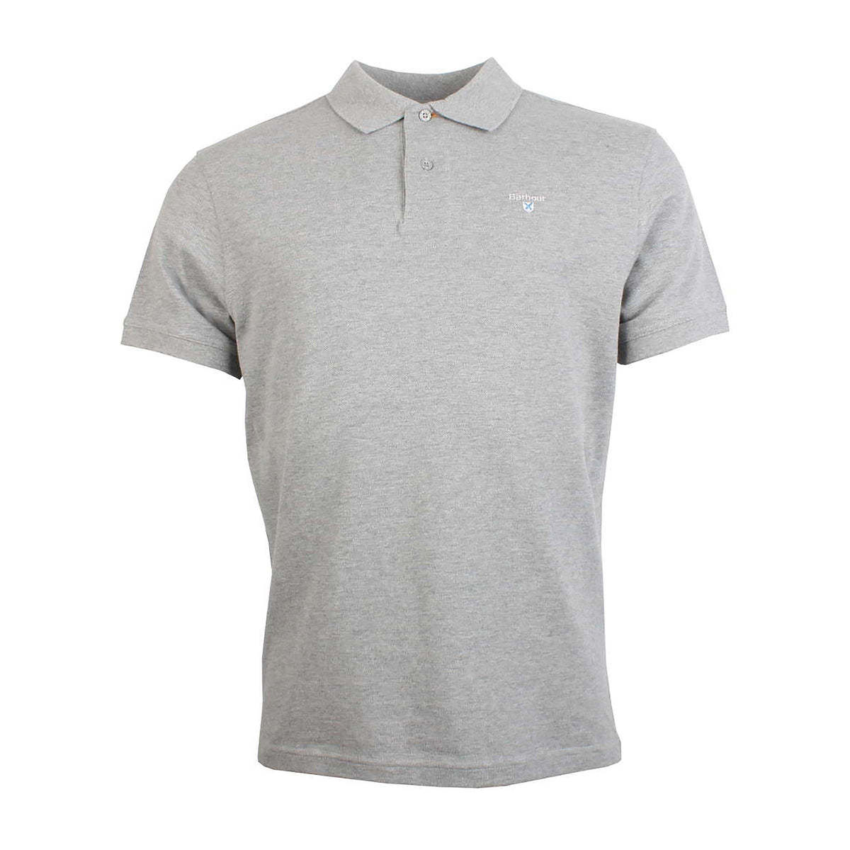 Mens Sports Polo Grey Marl