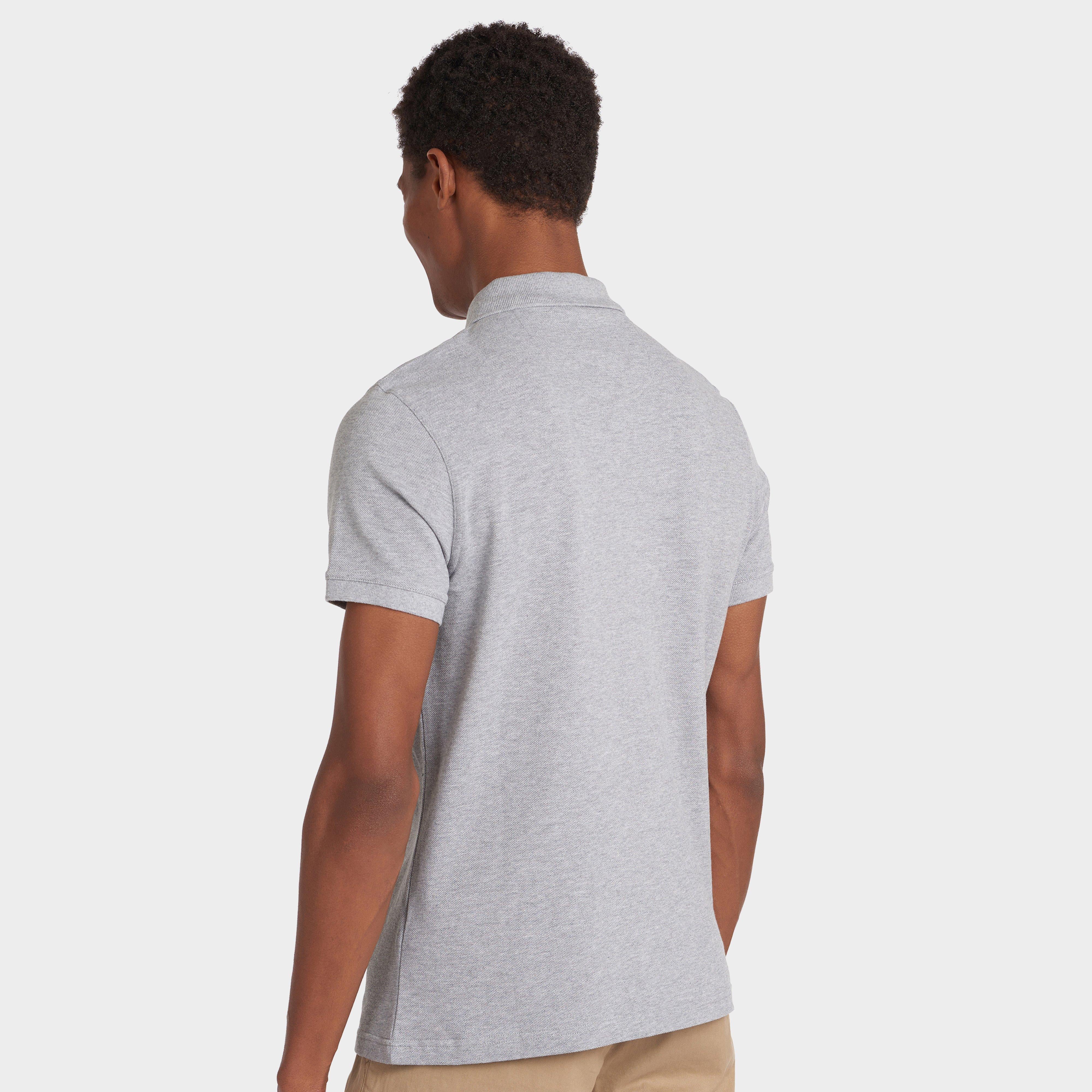 Mens Sports Polo Grey Marl