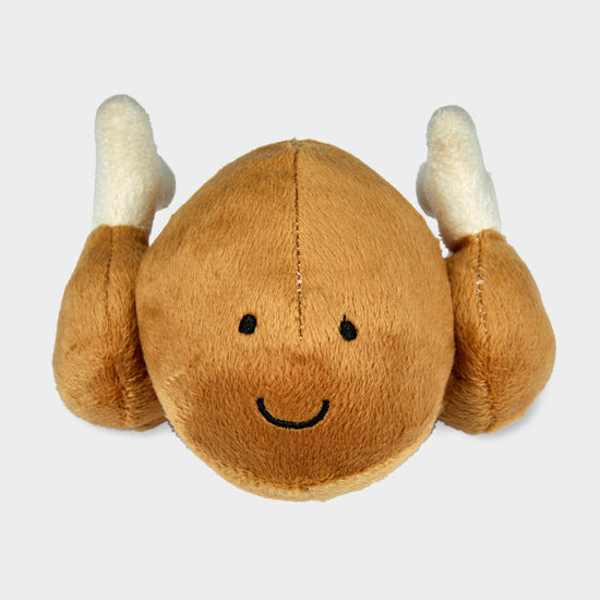 Foodie Faces Plush Roast Chicken Dog Toy