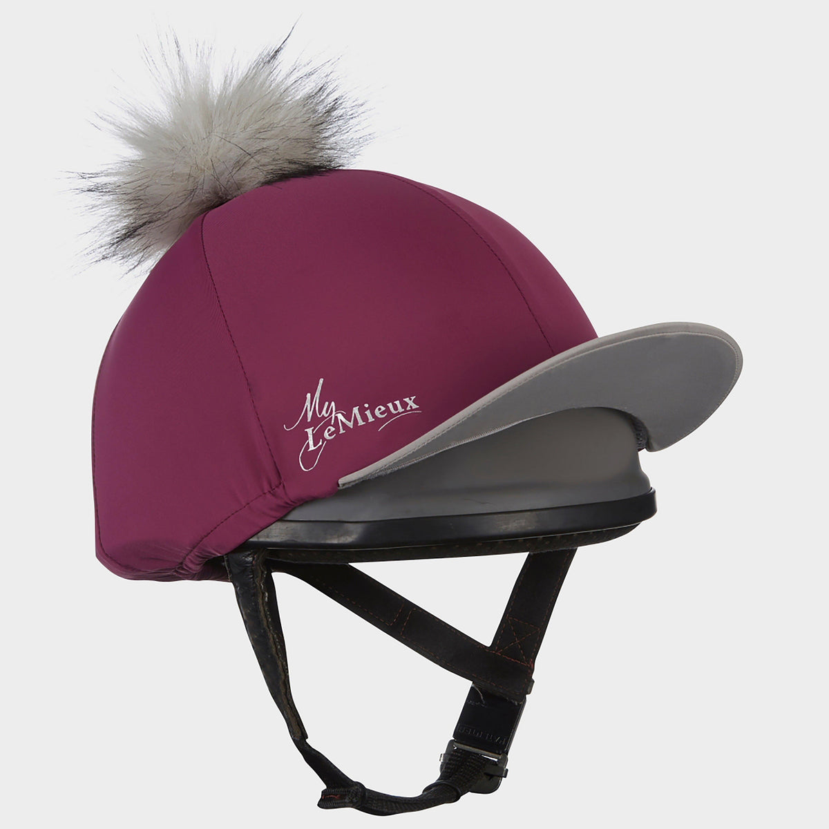 My LeMieux Hat Silk Plum/Grey