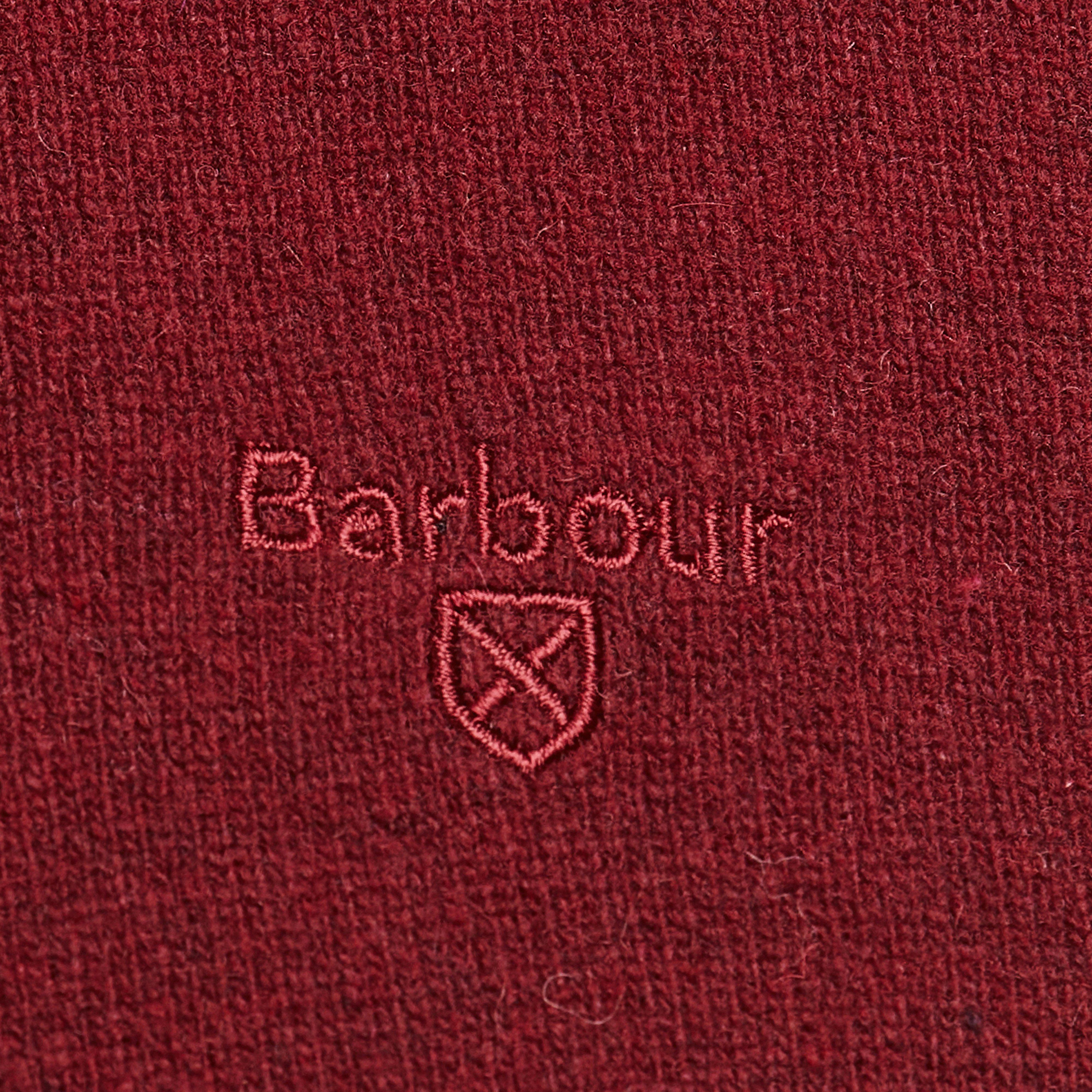 Mens Essential Lambswool Crew Neck Sweatshirt Ruby