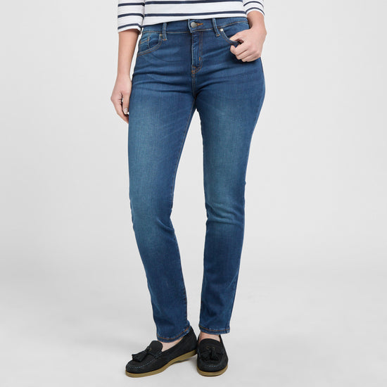 Womens Essential Slim Jeans Worn Blue